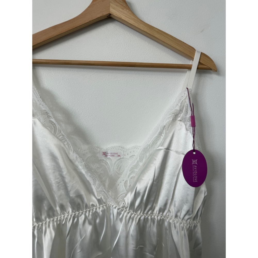 Avidlove Women's Lace Lingerie Dress Set with Bottoms – White – Size 2XL – NWT - Picture 3 of 5